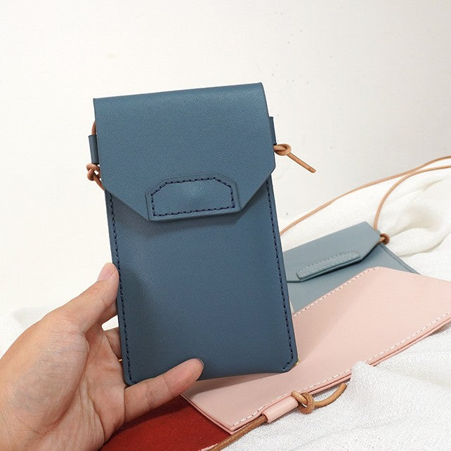 DIY Genuine Leather Phone Bag Kit – Handmade Crossbody Phone Pouch Sewing Kit for Beginners with Video Tutorial