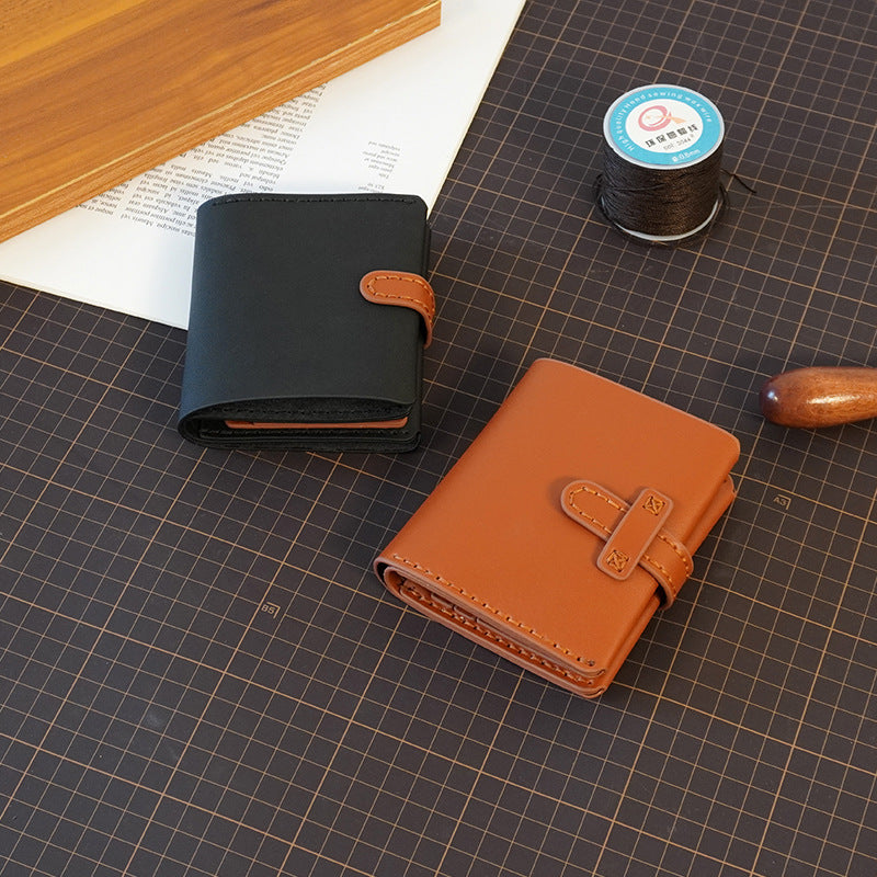 DIY Leather Wallet Kit for Beginners – Handmade Cowhide Bi-Fold & Tri-Fold Wallet Sewing Kit with Pre-Cut Leather and Video Tutorial