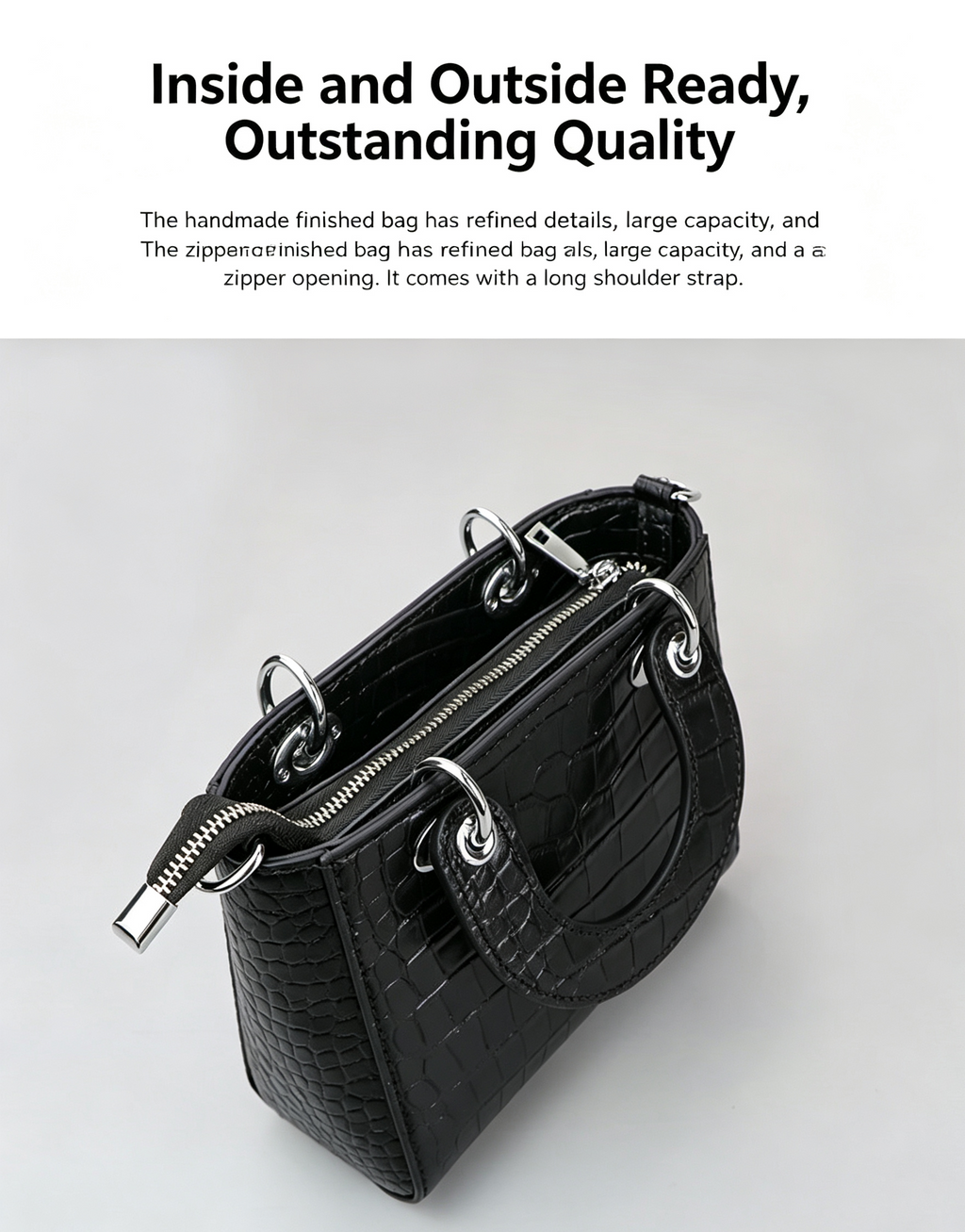 DIY Women's Leather Handbag Kit – Full-Grain Leather Crossbody & Shoulder Bag Making Kit