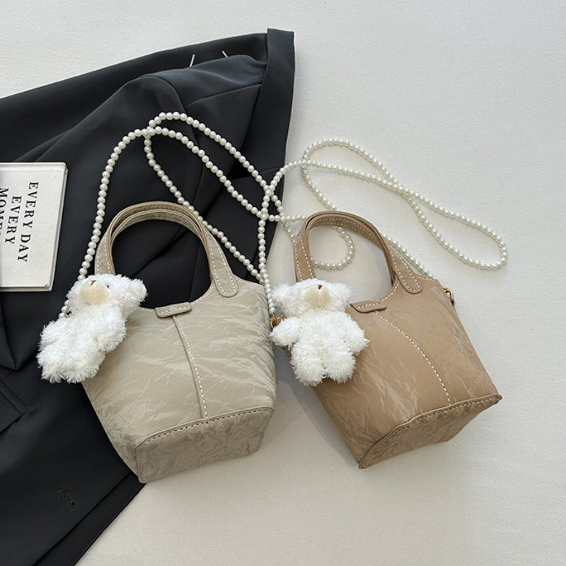 DIY PU Leather Crossbody Handbag Kit for Beginners – Handmade Purse Sewing Set with Video Tutorial, Shoulder Tote Craft Gift