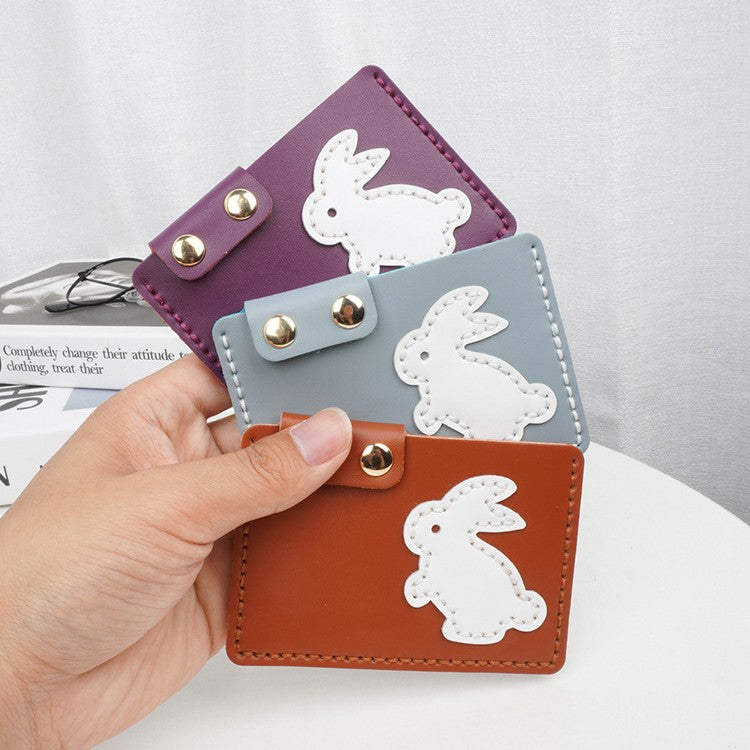 DIY Leather Bunny Wallet Kit – Handmade Colorful Leather Craft Wallet Set for Beginners