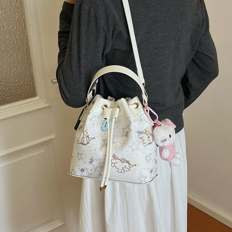 DIY Drawstring Bucket Bag Kit for Beginners – Cute PU Leather Crossbody Purse Making Set with Video Tutorial