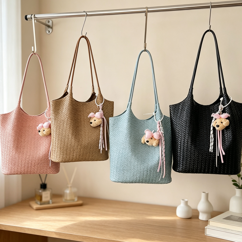 DIY Woven Shoulder Bag Kit for Beginners, Handmade PU Leather Crossbody Bag Making Kit, Creative Sewing Craft Gift for Women