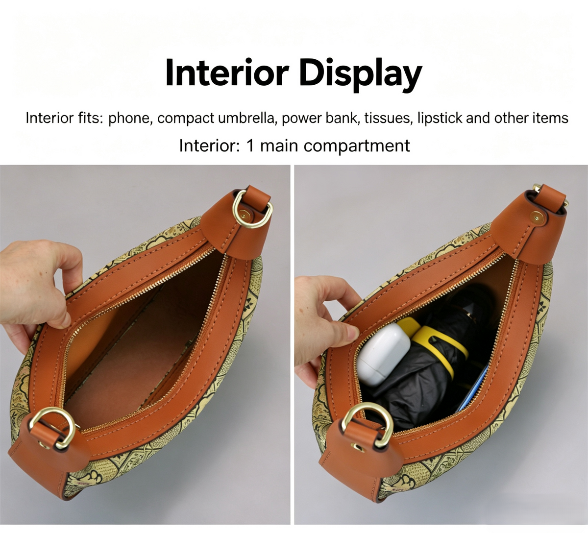 DIY Crescent Shoulder Bag Kit for Beginners, Handmade Genuine Leather Underarm Bag Making Kit, Creative Sewing Craft Gift for Women