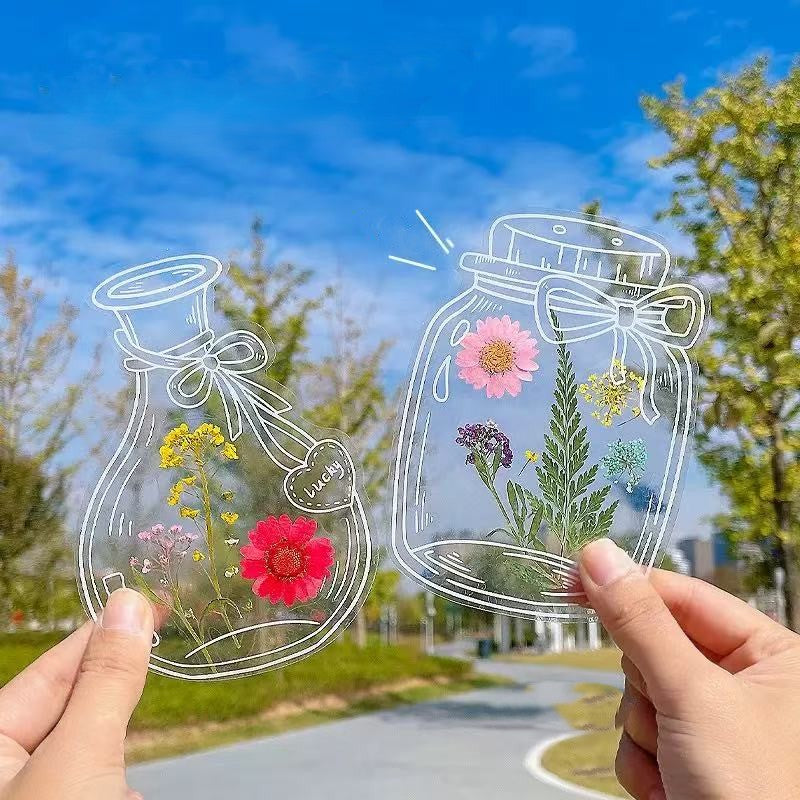 DIY Pressed Flower Bookmark Kit | Transparent Floral Bookmark Craft Set | Handmade Botanical Keepsake & Creative Gift