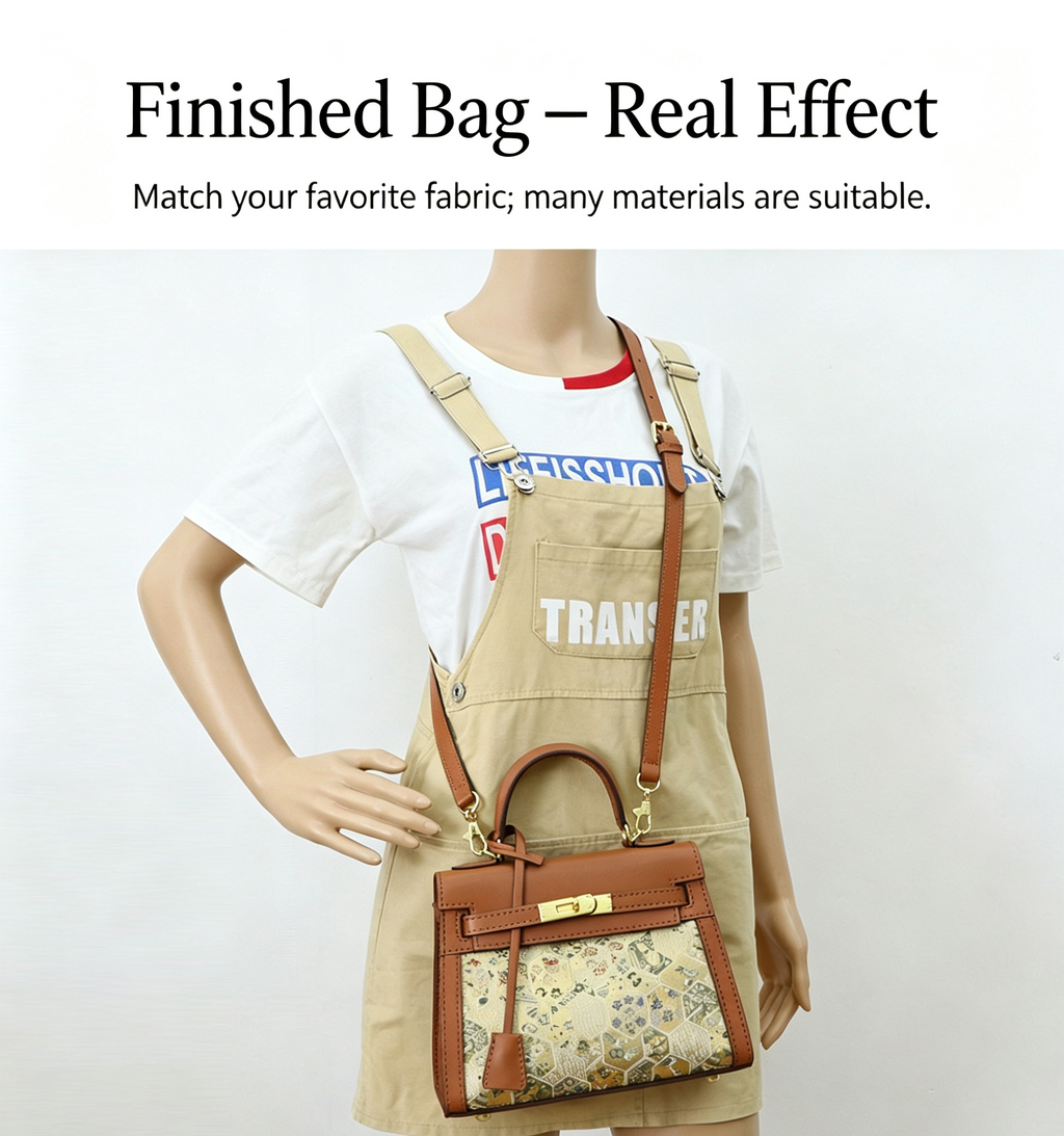DIY Leather & Fabric Bag Kit – Beginner Crossbody, Shoulder & Handbag Making Kit