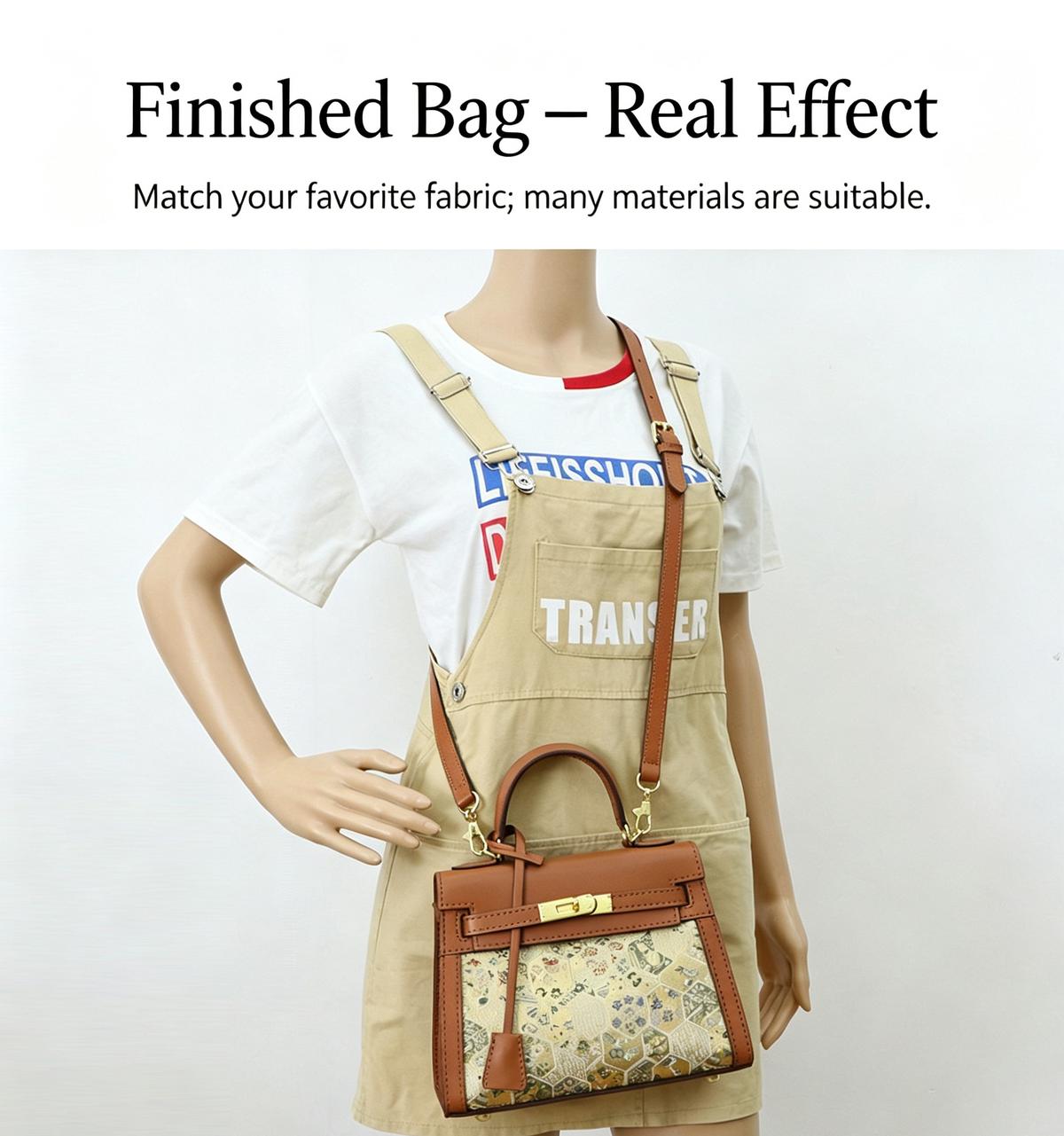 DIY Leather & Fabric Bag Kit – Beginner Crossbody, Shoulder & Handbag Making Kit