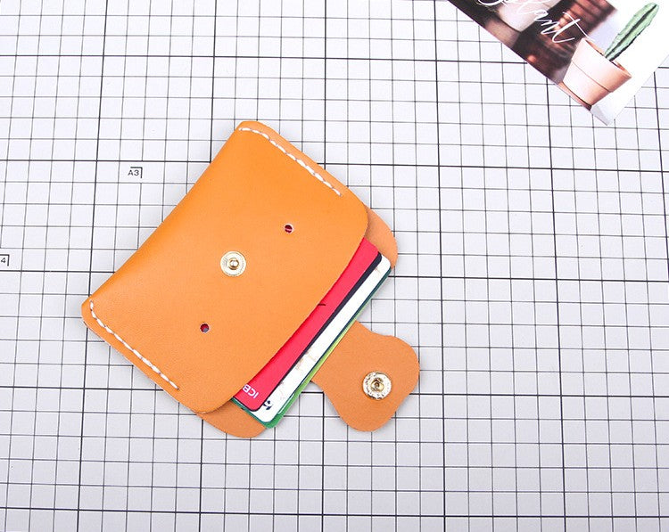 DIY Leather Card Holder Kit for Beginners – Handmade Card Wallet Craft Kit with Video Tutorial & Complete Sewing Set