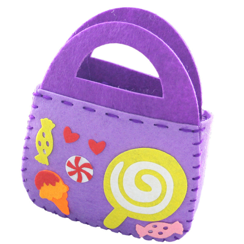 DIY Kids Mini Felt Handbag Sewing Kit for Children | Creative Craft Toy Bag | Parent-Child Educational Activity | Beginner-Friendly Handmade Kit