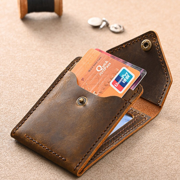 DIY Crazy Horse Leather Driver License Holder Kit | Handmade ID Card Wallet Craft Set for Beginners with Video Tutorial