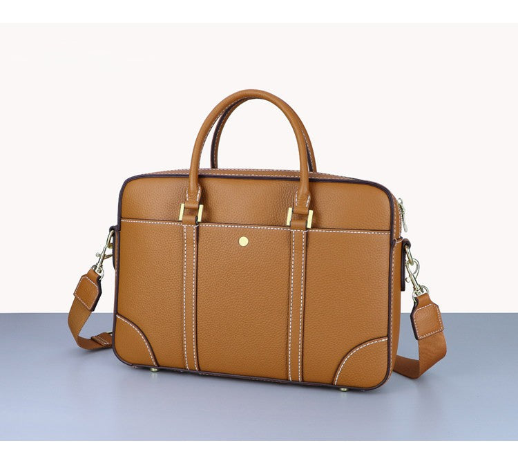 DIY Men's Full-Grain Leather Tote Bag Kit – Handmade Leather Shoulder & Crossbody Bag