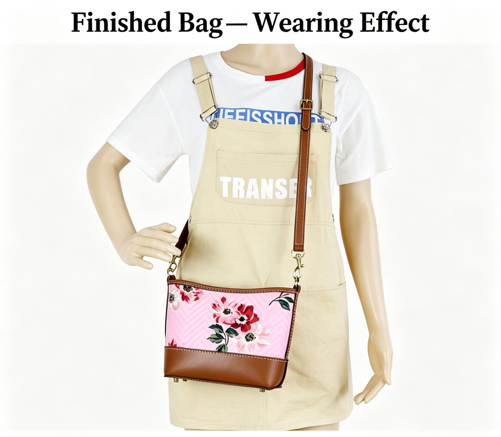 DIY Leather Crossbody Bag Kit – Beginner Top-Grain Cowhide Bag Making Kit