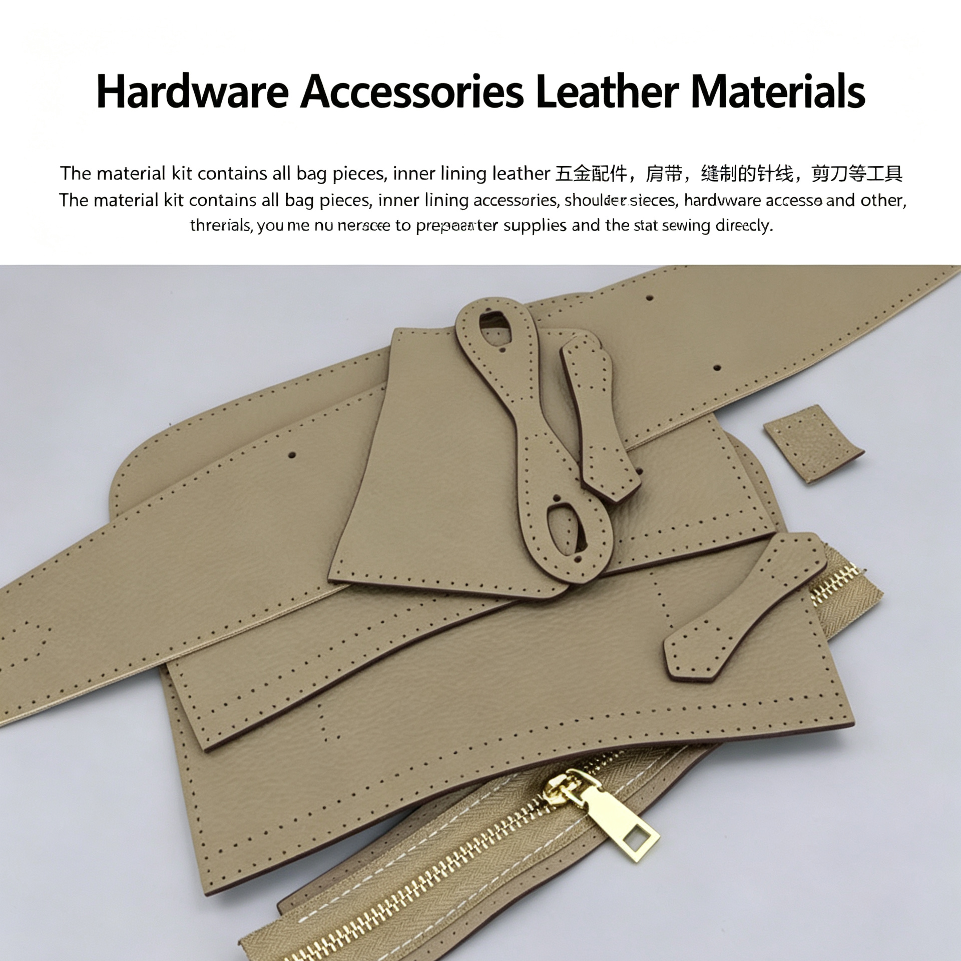DIY Leather Bucket Bag Kit for Beginners – Genuine Leather Crossbody Purse Making Set with Video Tutorial & Complete Materials