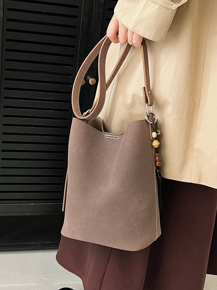 DIY Suede Tote Bag Kit for Beginners | Handmade Crossbody Shoulder Handbag Sewing Kit with Video Tutorial