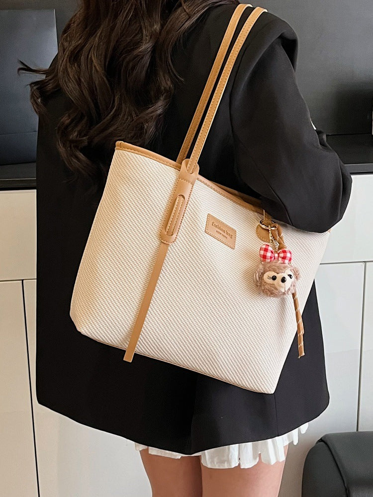 DIY Large PU Leather Tote Bag Kit for Beginners | Handmade Shoulder Handbag Sewing Kit with Video Tutorial