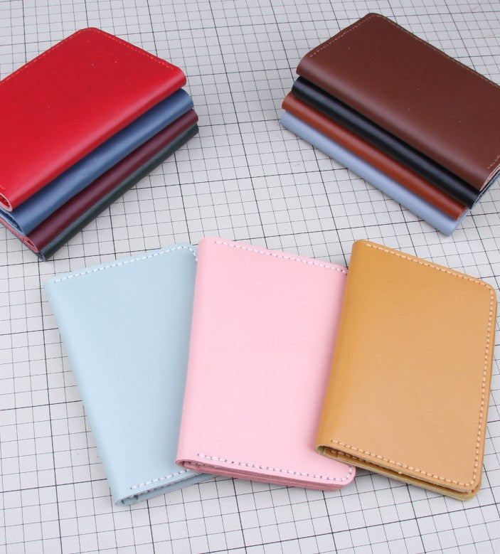 DIY Genuine Leather Passport Wallet Kit – Handmade Multifunction Travel Wallet Craft Kit for Beginners with Video Tutorial