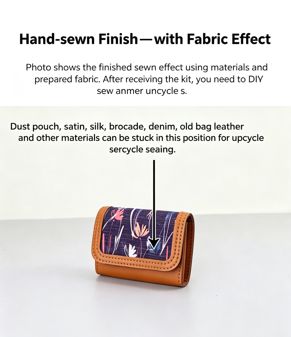 DIY Leather Coin Purse Kit – Handmade Genuine Leather Mini Wallet Craft Set for Beginners with Video Tutorial