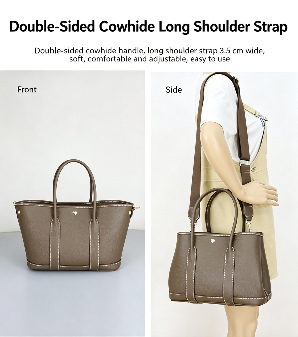 DIY Leather Handbag Kit – Beginner Top-Grain Cowhide Tote & Crossbody Bag