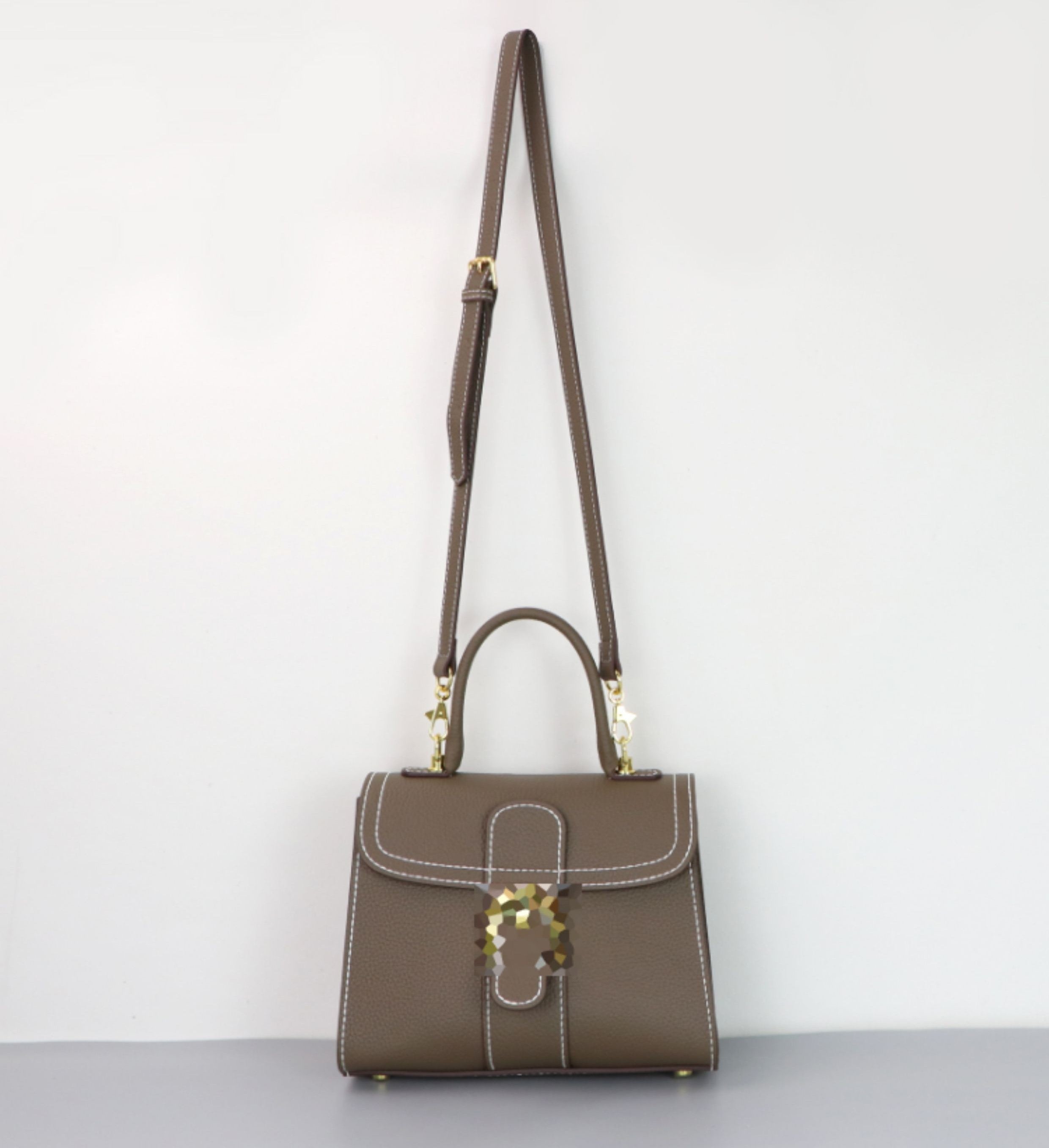 DIY Leather Handbag Kit – Handmade Genuine Leather Shoulder Tote Bag Craft Set for Beginners