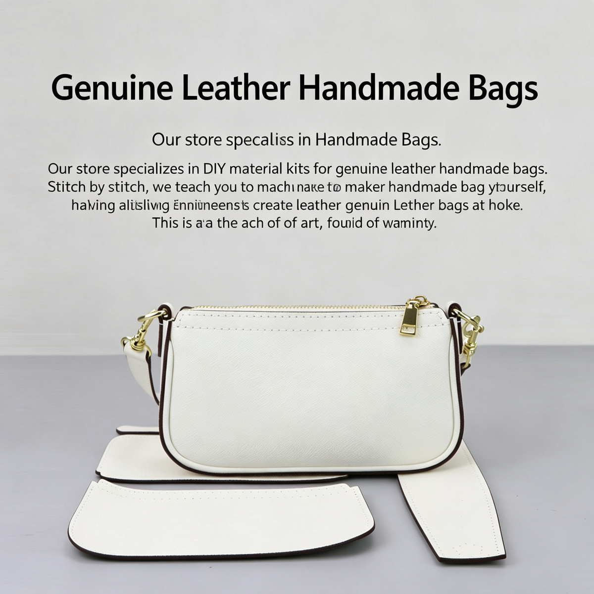 DIY Leather Envelope Bag Kit for Beginners – Mini Crossbody Shoulder Bag Making Kit