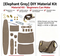 DIY Leather Bucket Bag Kit for Beginners – Genuine Leather Crossbody Purse Making Set with Video Tutorial & Complete Materials