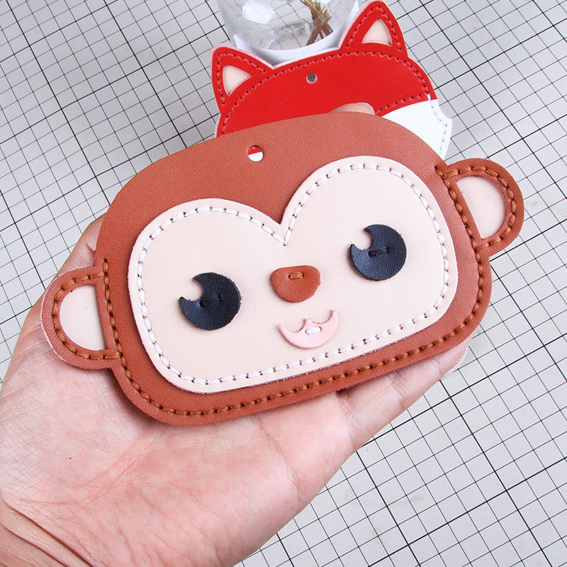 DIY Leather Animal Card Holder Kit | Handmade Cowhide Cute Wallet Craft Set for Beginners with Video Tutorial