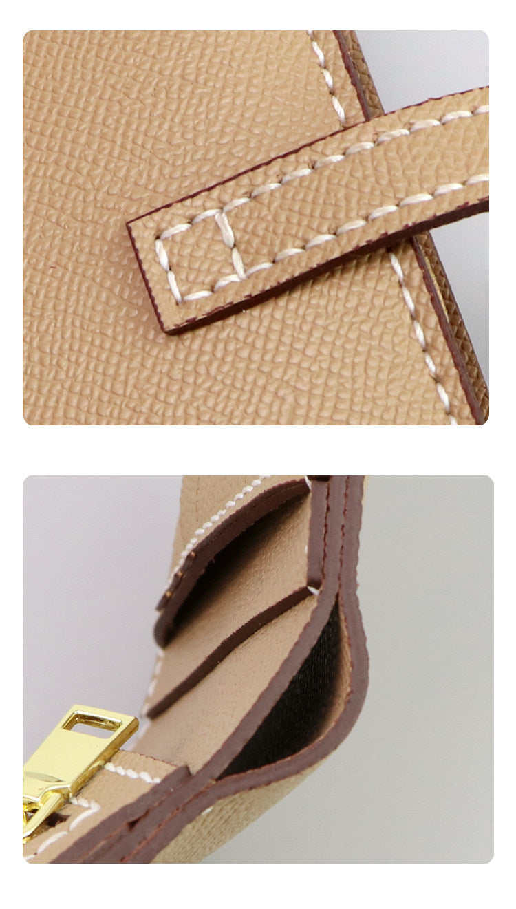 DIY Women's Leather Wallet Kit – Full-Grain Leather Card Holder & Coin Purse Making Kit