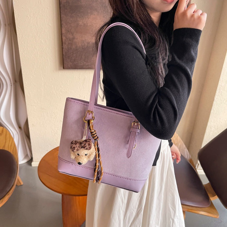 DIY PU Leather Tote Bag Kit for Beginners – Pre-Cut & Pre-Punched Handbag Sewing Kit with Video Tutorial, Crossbody & Shoulder Bag Craft Set