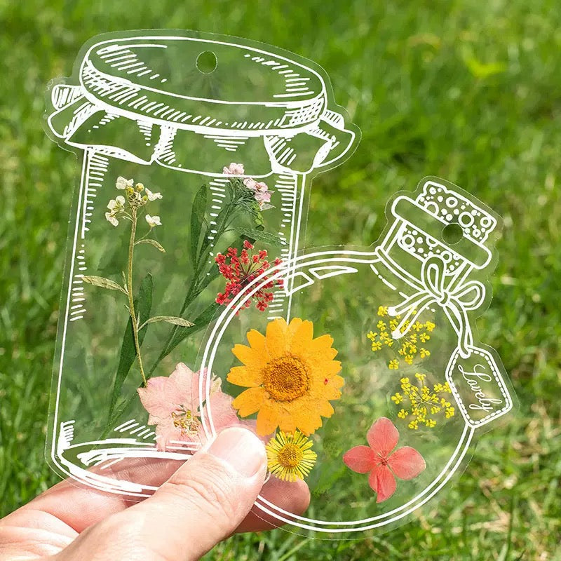 DIY Pressed Flower Bookmark Kit | Transparent Floral Bookmark Craft Set | Handmade Botanical Keepsake & Creative Gift