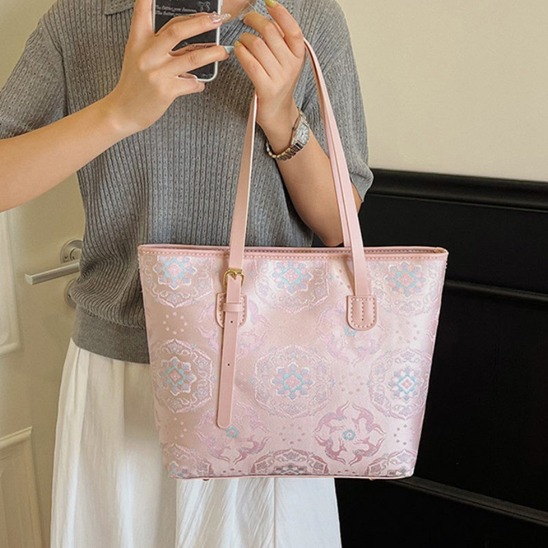 DIY PU Tote Bag Kit – Handmade Large Shoulder Handbag Craft Set for Beginners with Video Tutorial
