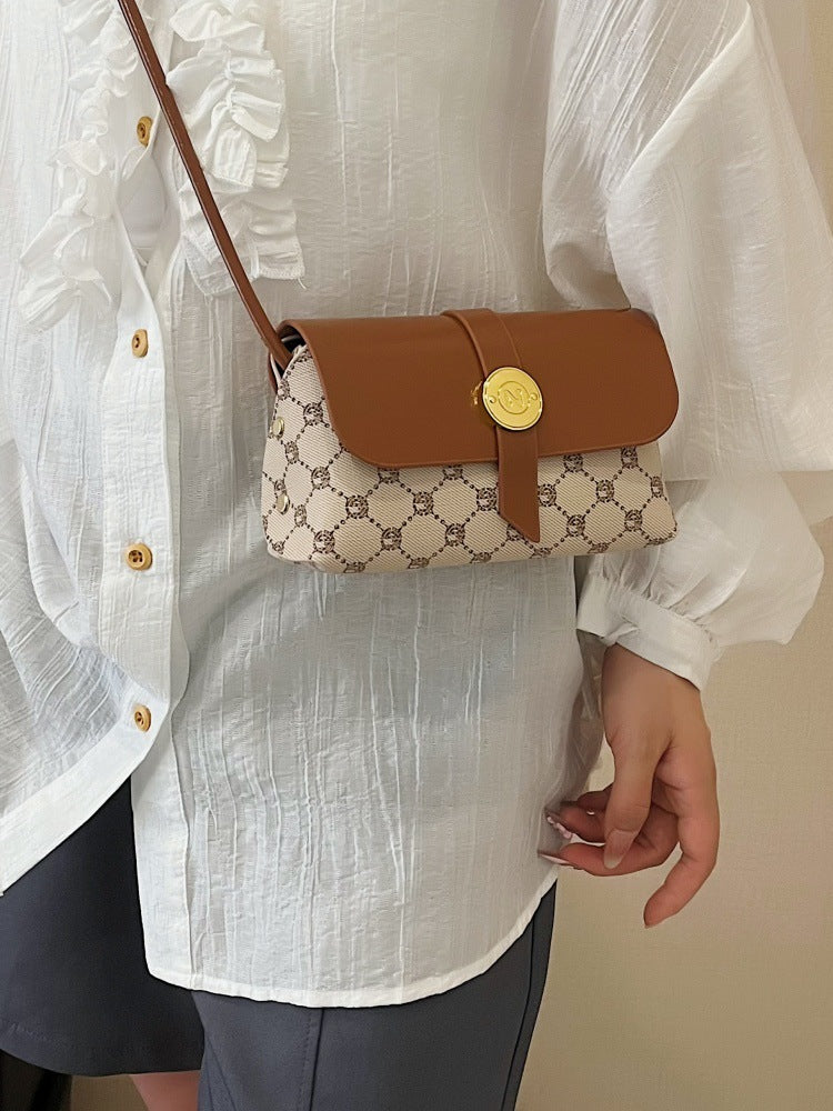 DIY PU Leather Crossbody Bag Kit for Beginners – Pre-Cut Purse Sewing Craft Kit with Video Tutorial, Handmade Shoulder Bag Gift for Women