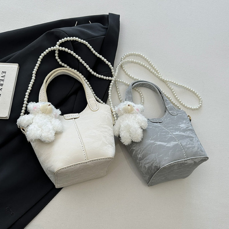 DIY PU Leather Crossbody Handbag Kit for Beginners – Handmade Purse Sewing Set with Video Tutorial, Shoulder Tote Craft Gift