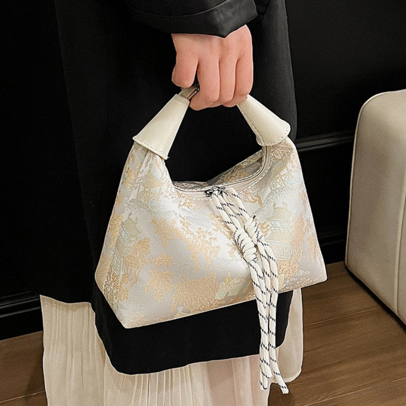 DIY PU Leather Handbag Kit for Beginners – Pre-Cut Sewing Craft Set with Video Tutorial, Elegant Mini Tote Bag Handmade Gift Kit
