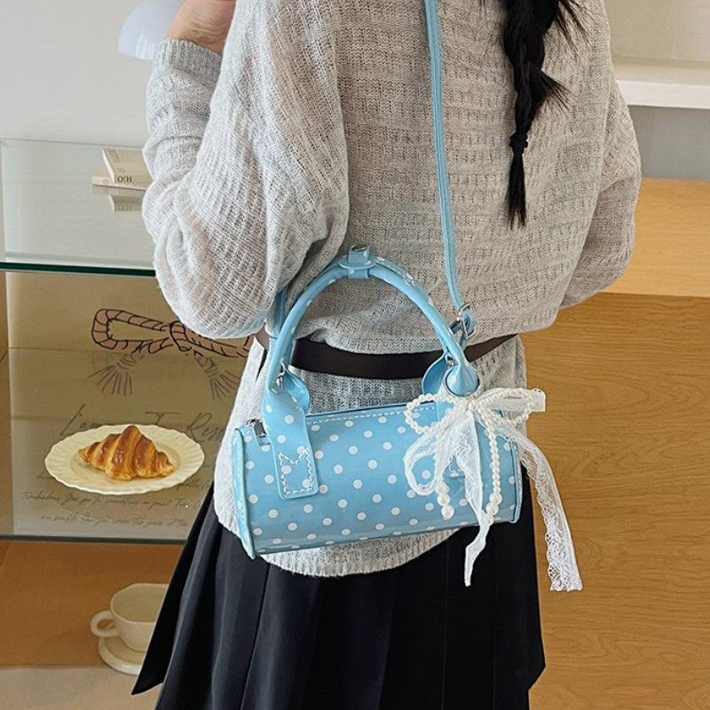 DIY Polka Dot PU Leather Handbag Kit | Beginner-Friendly Mini Tote & Crossbody Purse Craft Set with Video Tutorial
