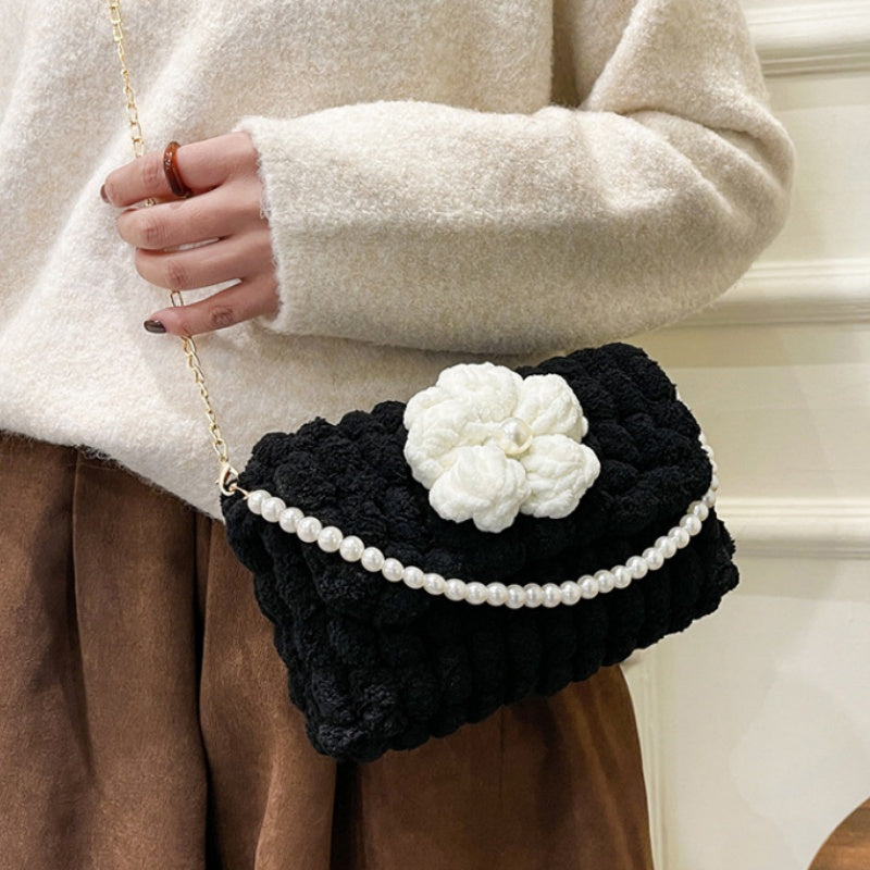 DIY Crochet Shoulder Bag Kit for Beginners – Handmade Yarn Crossbody Purse with Video Tutorial