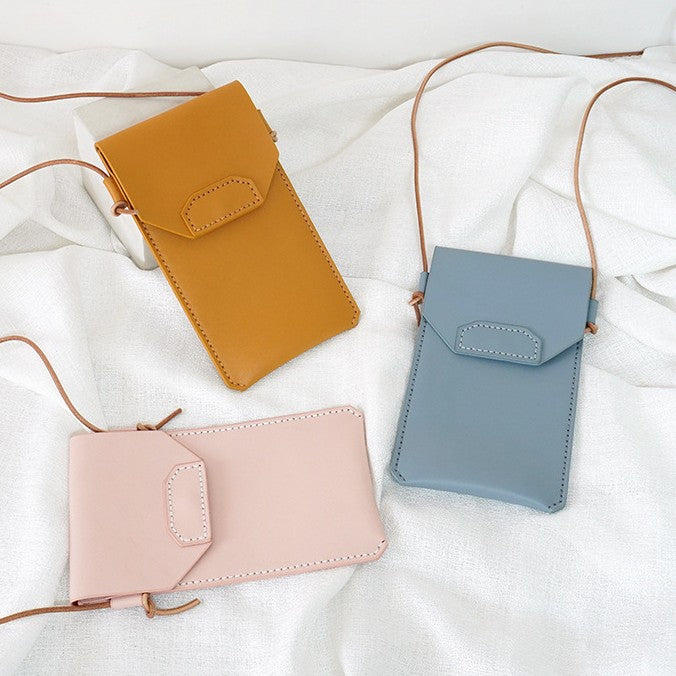 DIY Genuine Leather Phone Bag Kit – Handmade Crossbody Phone Pouch Sewing Kit for Beginners with Video Tutorial