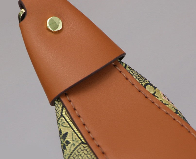 DIY Crescent Shoulder Bag Kit for Beginners, Handmade Genuine Leather Underarm Bag Making Kit, Creative Sewing Craft Gift for Women