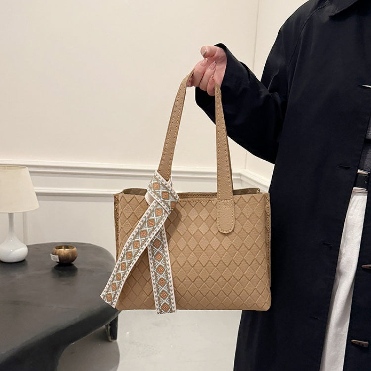 DIY PU Leather Tote Bag Kit for Beginners – Handmade Shoulder Handbag Sewing Kit with Pre-Cut Materials & Video Tutorial