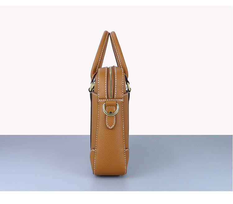 DIY Men's Full-Grain Leather Tote Bag Kit – Handmade Leather Shoulder & Crossbody Bag