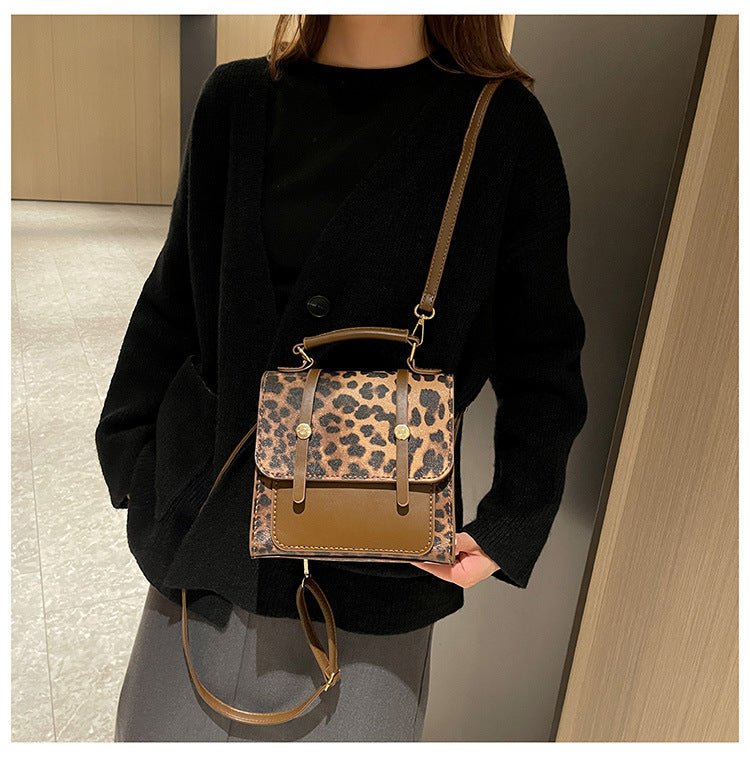 DIY Leopard Print Backpack Kit for Beginners | Handmade PU Leather Mini Backpack Sewing Kit with Video Tutorial