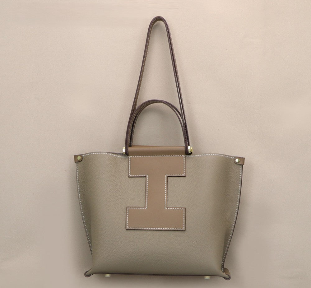 DIY Leather Shoulder Bag Kit – Beginner Large Top-Grain Cowhide Handbag