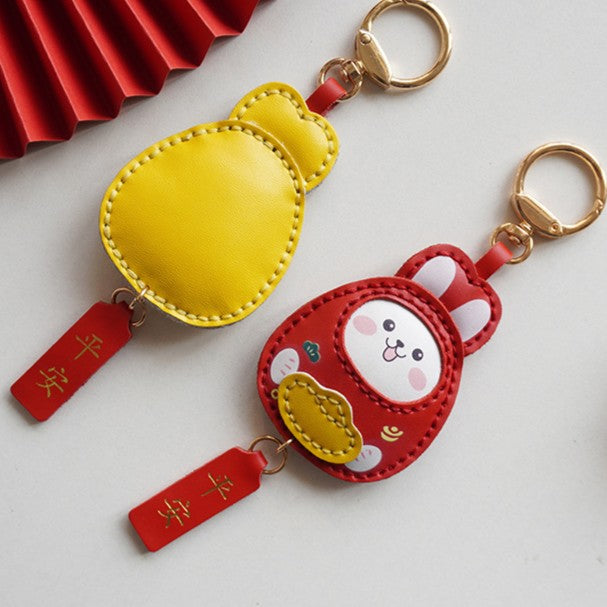 DIY Leather Keychain Charm Kit | Handmade Cowhide Key Ring Pendant Craft Set with Video Tutorial