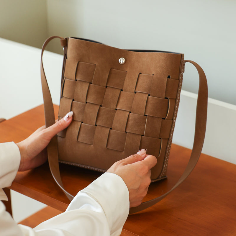 DIY PU Leather Tote Bag Kit | Beginner-Friendly Handmade Crossbody & Shoulder Bag Craft Set with Video Tutorial