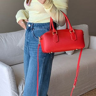 DIY Leather Shoulder Bag Kit for Beginners – Handmade Crossbody Tote Purse Sewing Kit with Pre-Cut Materials & Video Tutorial