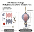 DIY Genuine Leather Keychain Charm Kit for Beginners – Handmade Bag Charm & Keyring Craft Kit with Pre-Cut Materials and Video Tutorial