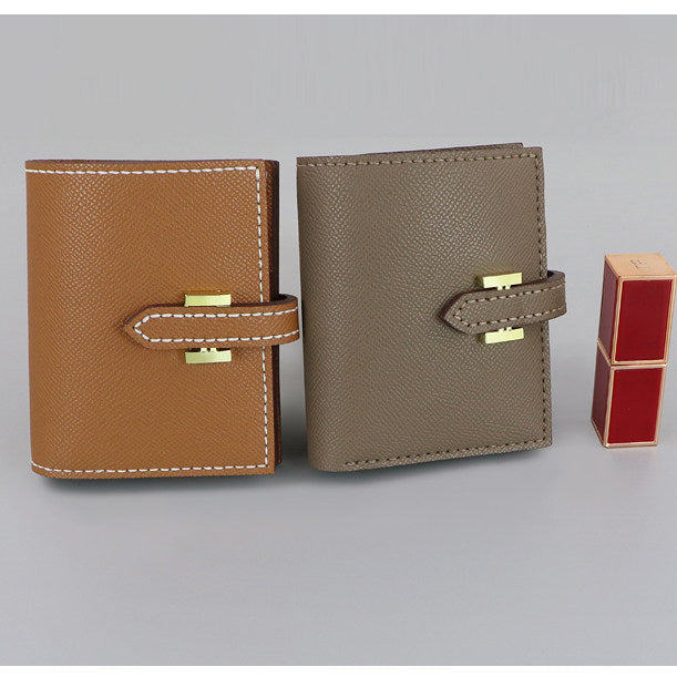 DIY Women's Leather Wallet Kit – Full-Grain Leather Card Holder & Coin Purse Making Kit
