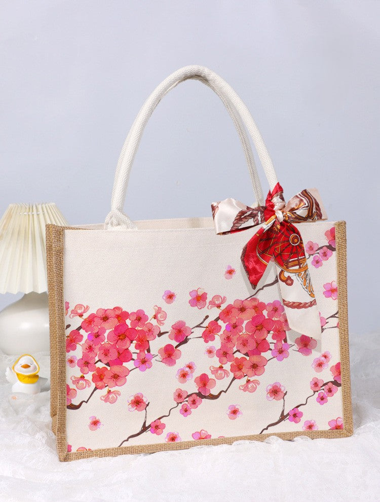 DIY Canvas Tote Bag Decorating Kit with Printed Scarf | Handmade Craft Gift Set for Adults & Kids | Personalized Tote Bag DIY Kit