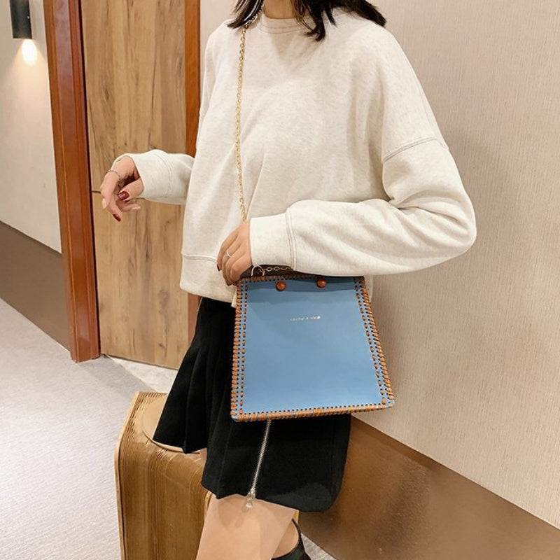DIY PU Leather Shoulder Bag Kit – Handmade Crossbody Tote Bag Craft Kit for Beginners with Video Tutorial (Large Capacity)