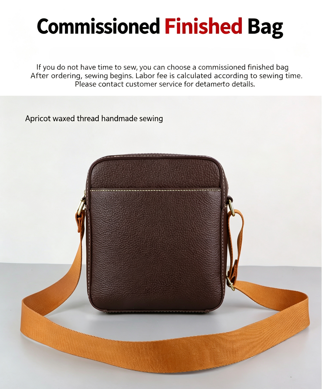 DIY Leather Crossbody Bag Kit for Beginners – Genuine Leather Shoulder Bag Making Set with Video Tutorial & Complete Materials