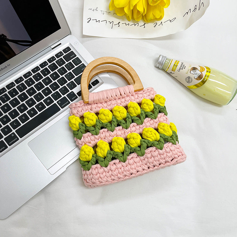 DIY Mini Tote Bag Sewing Kit – Handmade Fabric Handbag Craft Set for Beginners with Video Tutorial